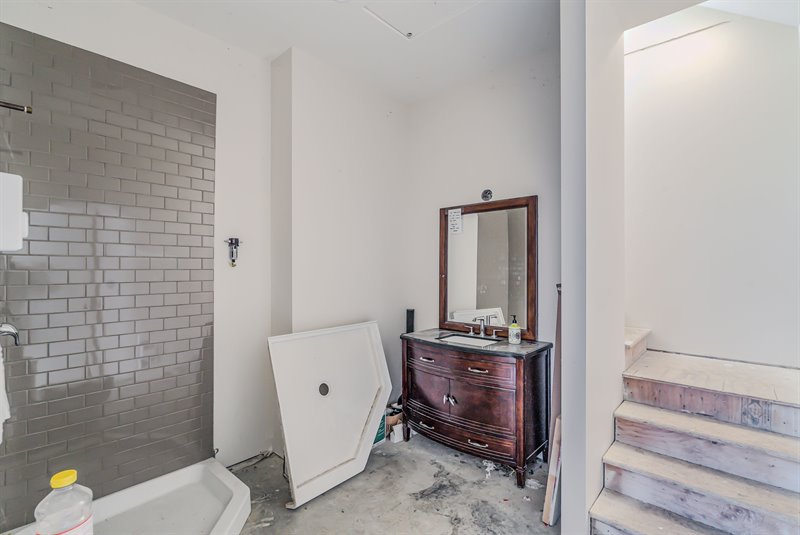 Detached Workshop - Bath & Stairs to Upper Level Flex Space
