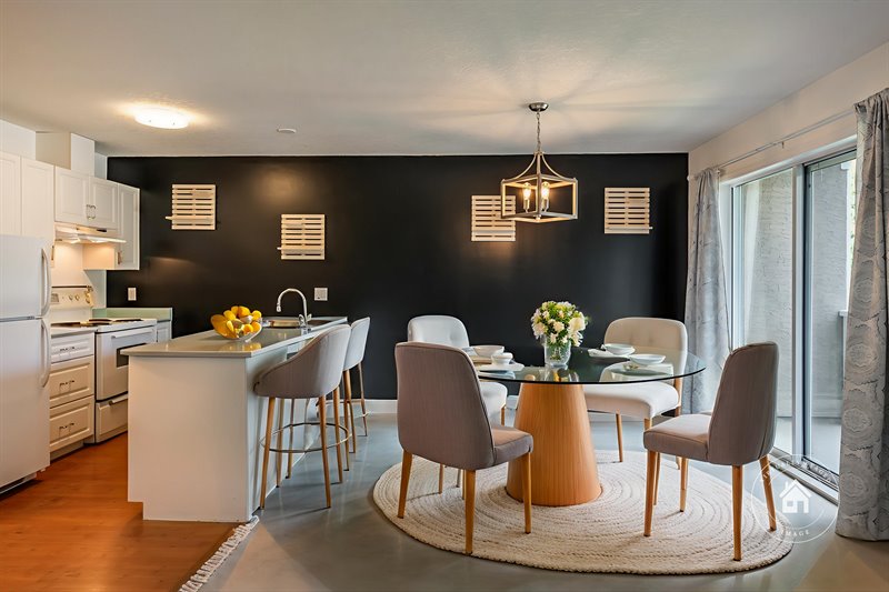 Dining Room - Door to Patio  (Virtual Staging)