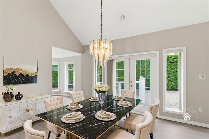 Dining Room - Door to Side Yard (Virtual Staging)