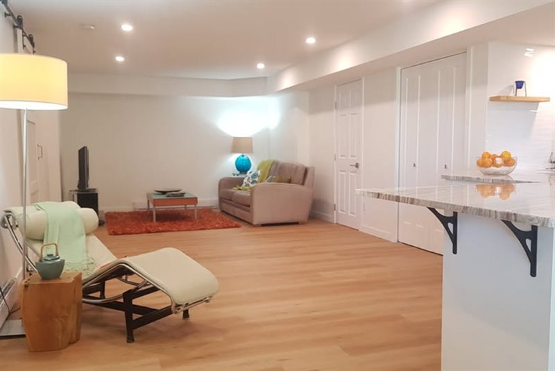 Lower Level Legal Suite - Living | Dining Area