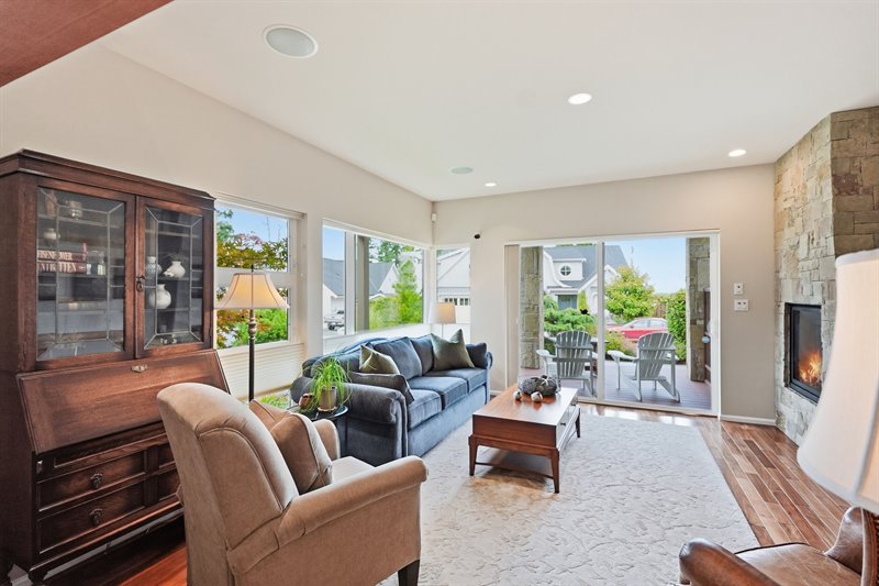 Living Room - Door to Front Deck & Patio