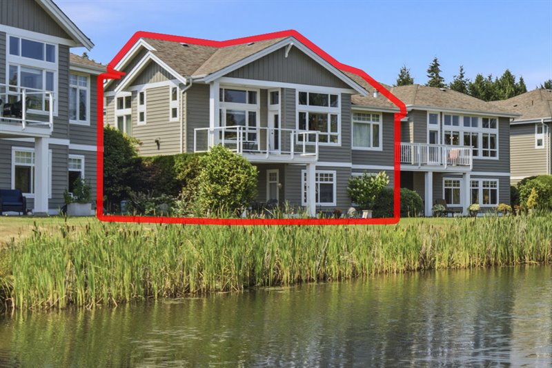 Exterior Back & Pond