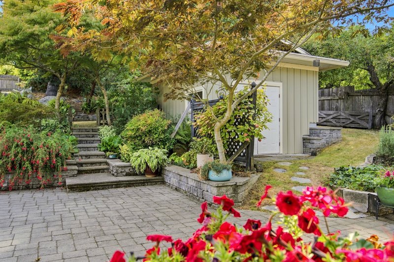 Exterior Back - Steps to Upper Level