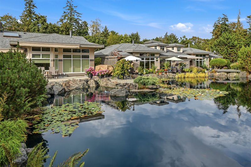Exterior Back & Pond