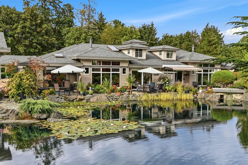 Exterior Back & Pond