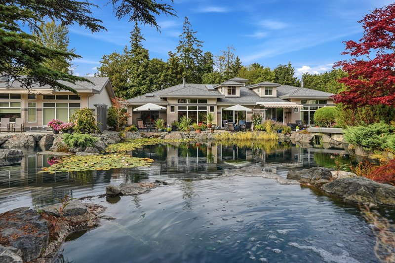 Exterior Back & Pond